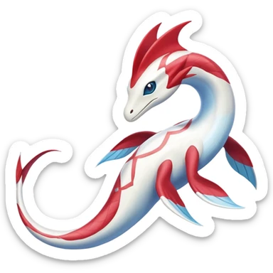 Milotic-Latias-Fakémon-hybrid-creature (full body)  sticker