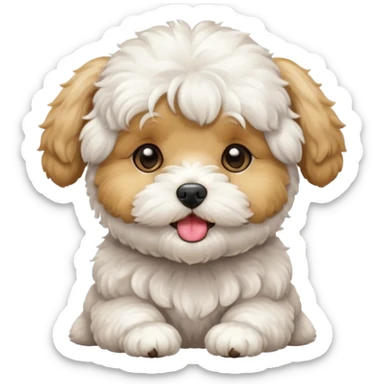 Maltipoo blowing kisses  sticker