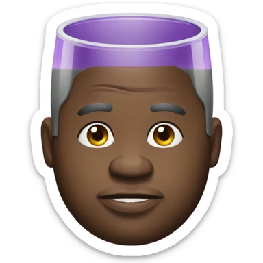 Fat black man with purple drink sticker