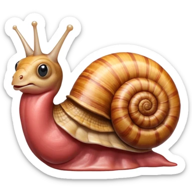 snail with "anatomical heart" as shell sticker