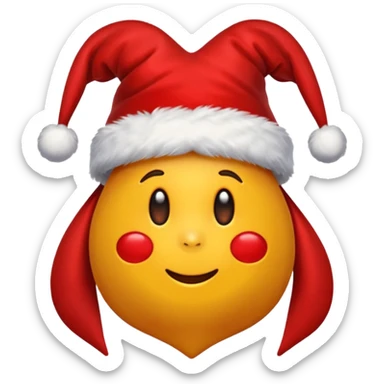 Fiocco di Natale morbido rosso sticker