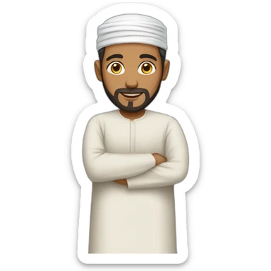 muslim man in thobe sticker