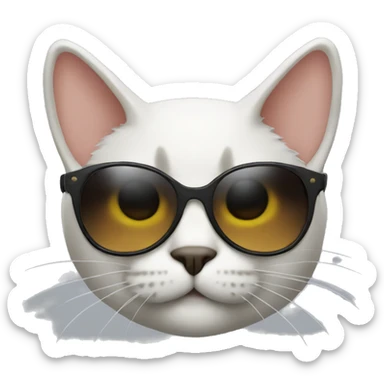 Cat with sunglasses sticker