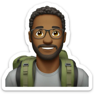 Travel Vlogger who hikes tropical beaches sticker