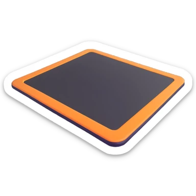 crash mat in perspective with rounded edges sticker