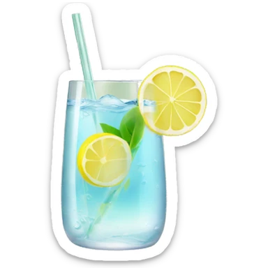clear water with lemon in glass with bamboo lid and straw sticker