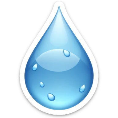 water droplet symbol sticker