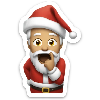 Santa yelling sticker
