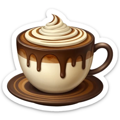 cup of mocca with cream sticker