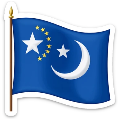 Gokturk flag emoji copy sticker