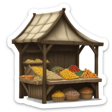 medieval market stall sticker