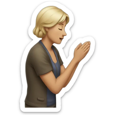 Woman begging a man sticker