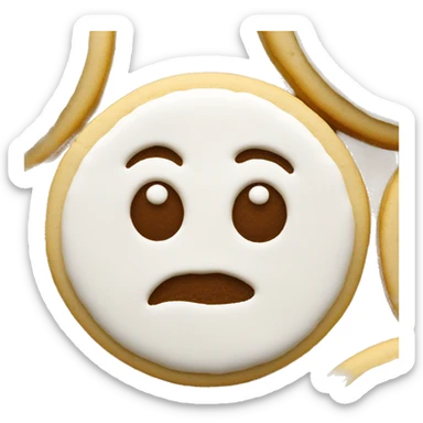 Sugar cookie with face sticker