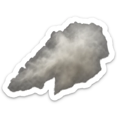 a drifting dust cloud, wispy and light, transparent background sticker