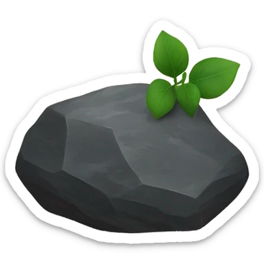 stone coal on the wood plate sticker