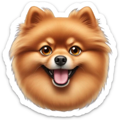 red Pomeranian Spitz sticker