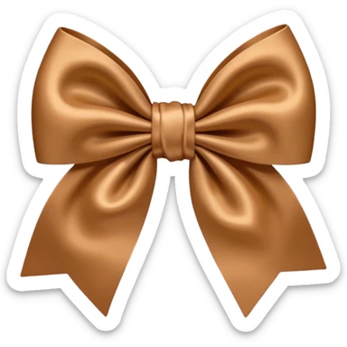 Light brown bow sticker