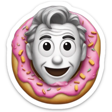 informal joker with donut sticker