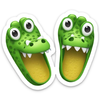 Crocs with toes emoji sticker