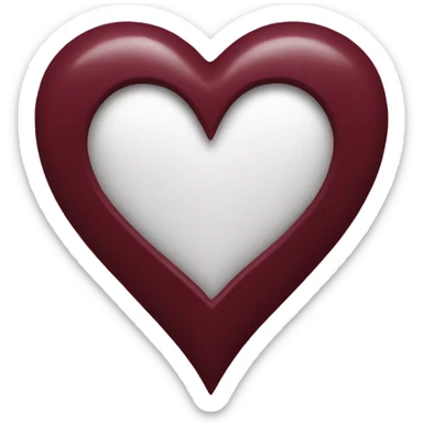 Maroon heart sticker