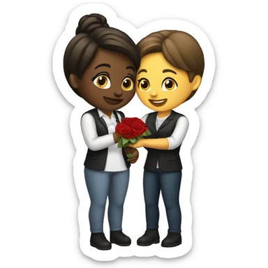 Lesbian proposal sticker