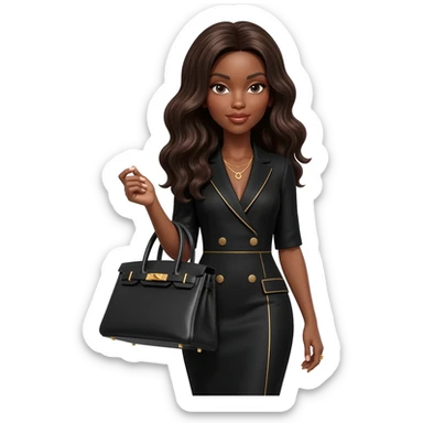 Gonemili Grace mode avec sac a main sticker