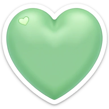 Green pastel heart  sticker