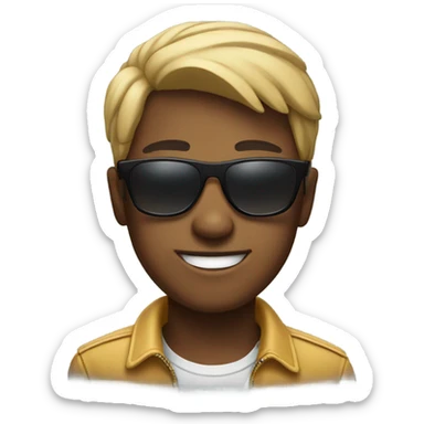 Cool boy in sunglasses ￼ sticker