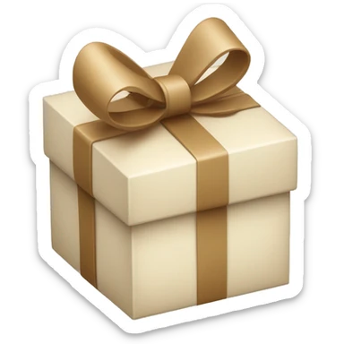beige and white gift box sticker