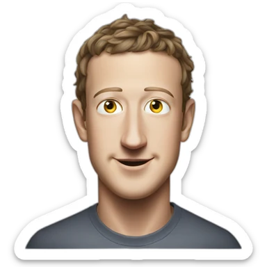 mark zuckerberg with laser eyes sticker
