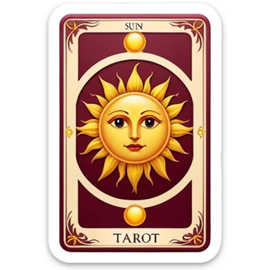 Sun tarot Burgundy sticker