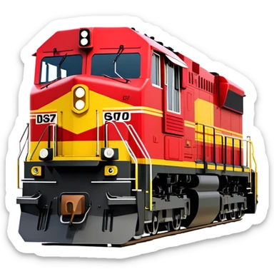 Diesel Locomotive - EMD SD70 (Model Year: 2021) (Iconic colour: Red and yellow) sticker