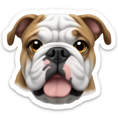 Bulldog in heaven  sticker