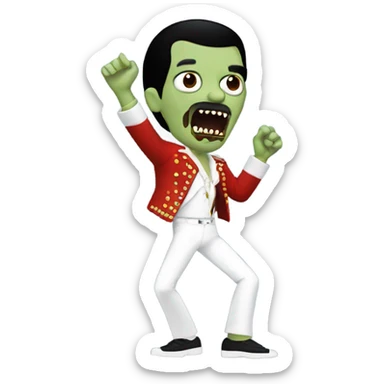 freddie mercury zombie dancing sticker