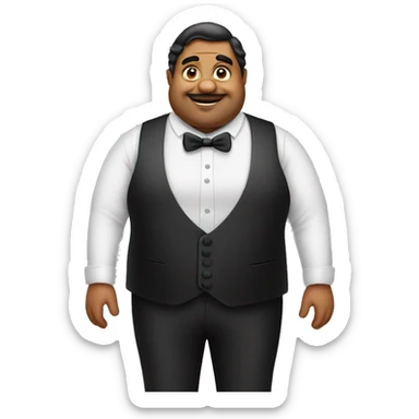 indian fat uncle in tuxedo sticker