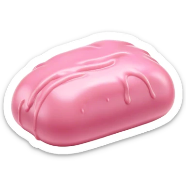 Cinematic Realistic Opaque Pink Slime, smooth and buttery with a pastel pink hue, ultra-glossy with a soft sheen, subtle folds and ridges forming as it moves, reflecting gentle highlights, glowing with a delicate, creamy texture, evoking a sense of playful satisfaction. sticker