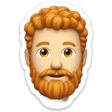 a ginger man with beard playing video games sticker
