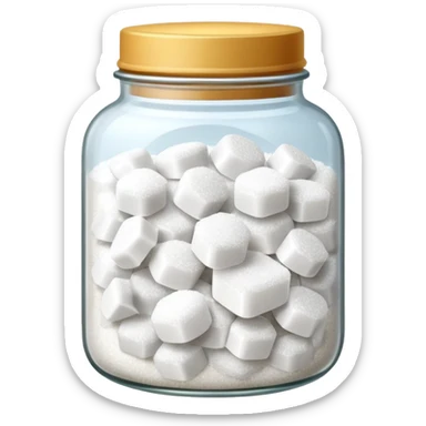 Jar of white sugar sticker