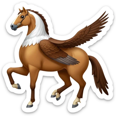 Horse and a falcon sticker