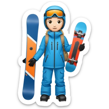 Snowboarder hold sticker