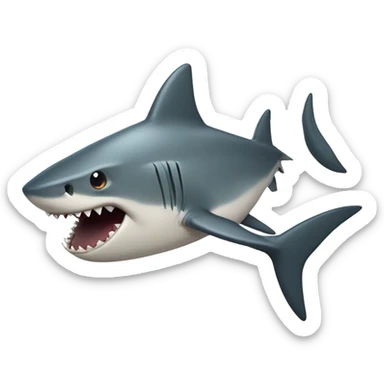 Shark with a top poop sticker