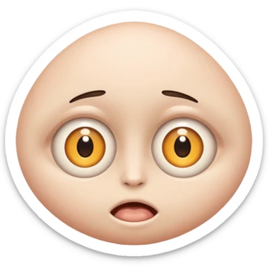 Eyes popping out sticker