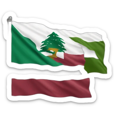 Flags of Cyprus Hungary and Latvia and white background  sticker