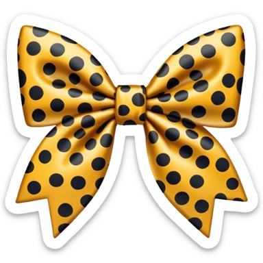 Leopard print bow sticker