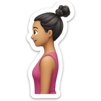 Double ponytail sticker