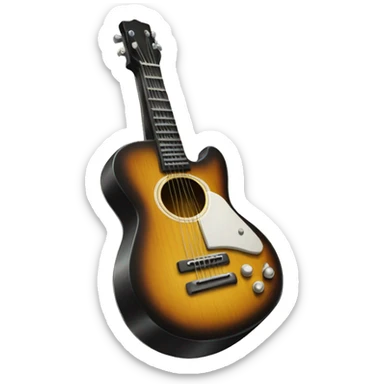 Guitar hapy face sticker
