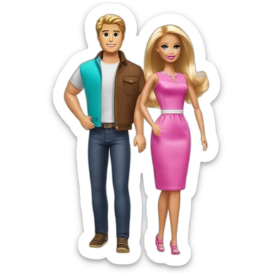 Barbie et ken sticker