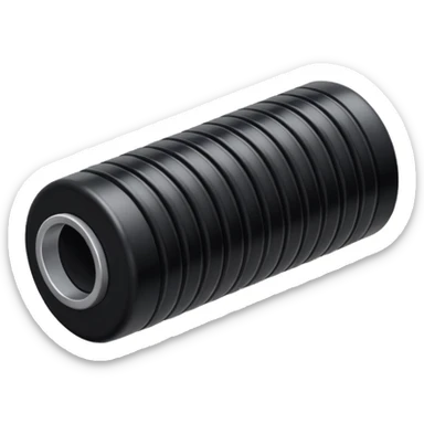 Black optical cable sleeve, isometric view sticker