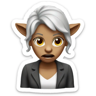 angry nanny-goat sticker