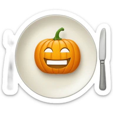 Assiette de citrouille sticker